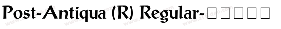 Post-Antiqua (R) Regular字体转换